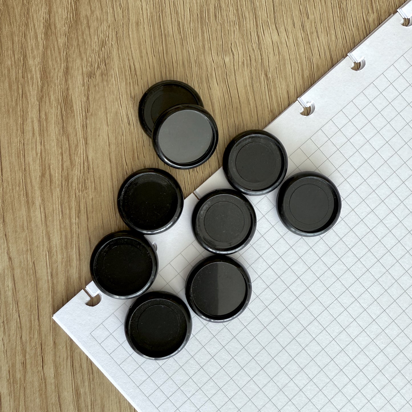 20mm Small black planner discs