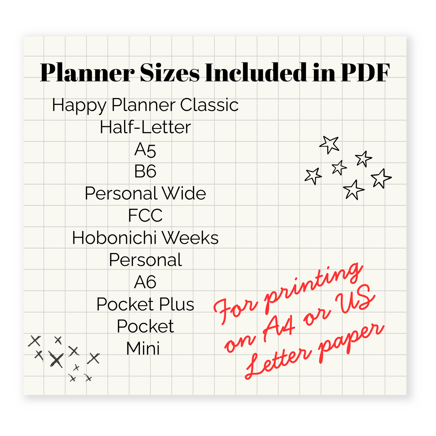 Al Fresco Printable Dashboard - Instant PDF Download - Disc, Rings or Hobonichi - All Planner Sizes