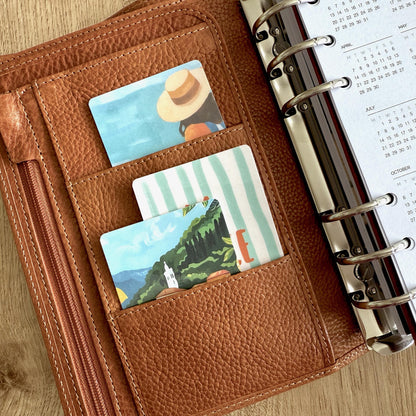 Journal Cards - La Dolce Vita Set - 5 Pack for Planner Deco - Use as Bookmarks, Decoration - Clip and Card Holder Options