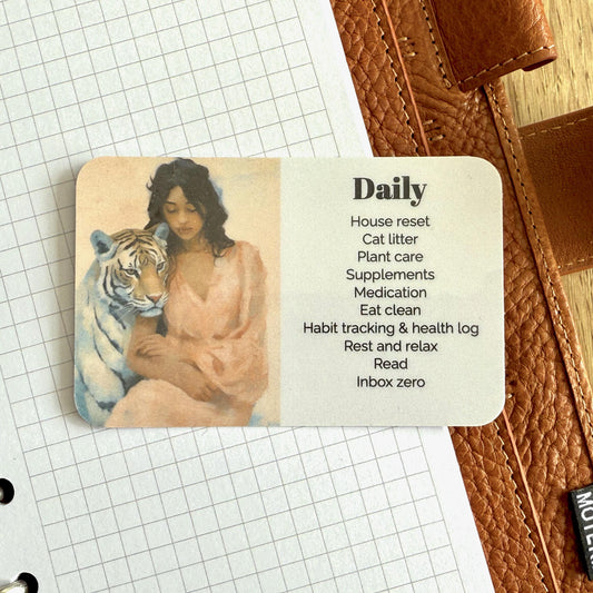 Custom Task Card - The Quiet Wild - Personalised Task Card for Your Planner - Add Tasks, Routines, Reminders - Functional, Minimal Deco