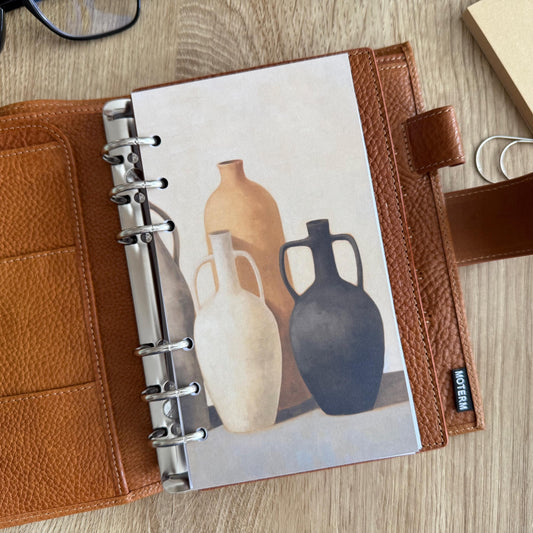 Rustic Vases Dashboard - A5, B6, Personal Wide, Personal, A6, Pocket, Pocket Plus, Mini Ring Planners. Protective Cover.