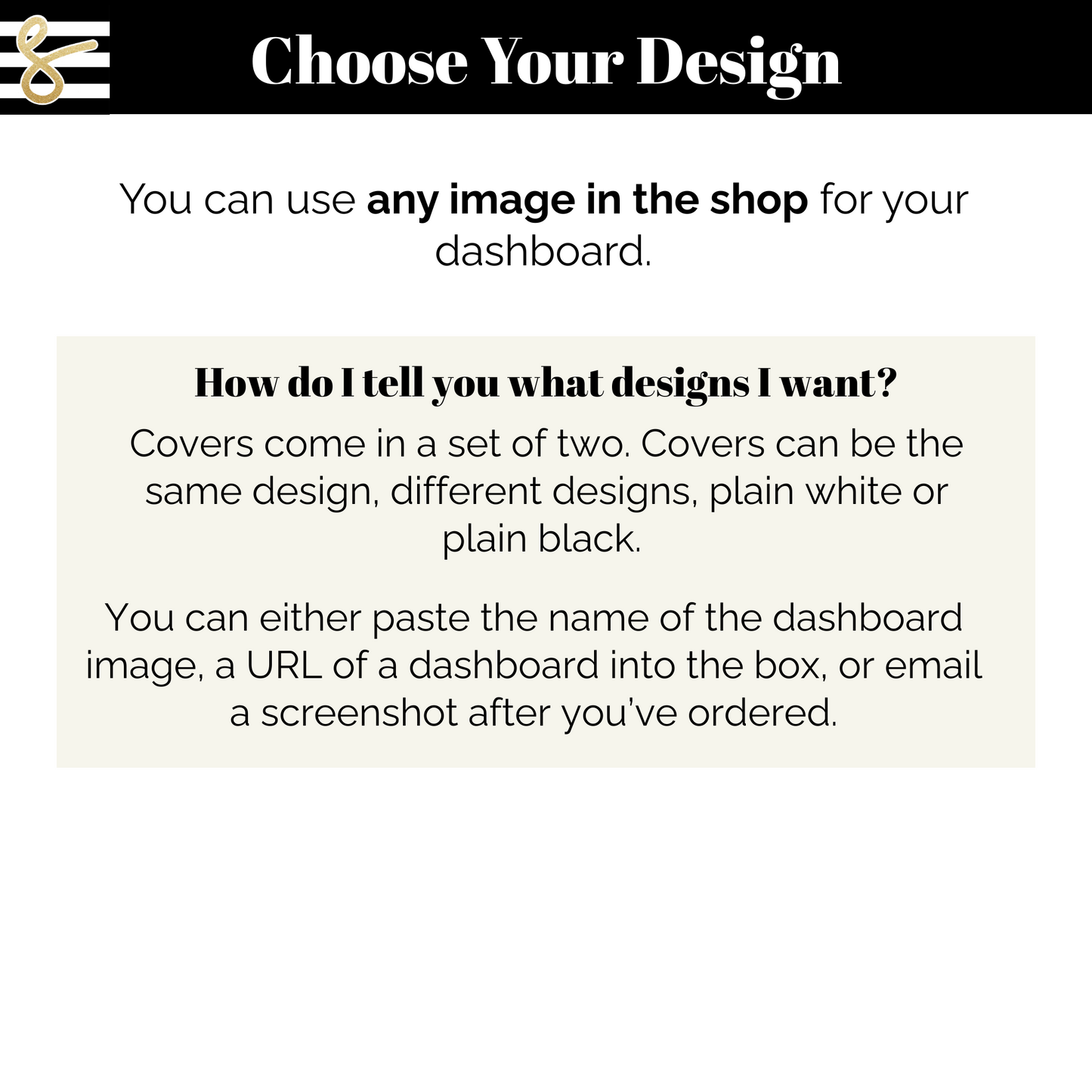 Oversized Dashboards for Disc Planners (Individual)