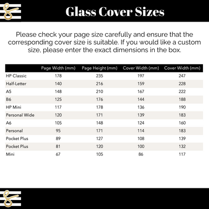 Glass Covers for Disc Planners