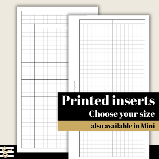 a set of three printable sheets with the text printed inserts choose your size