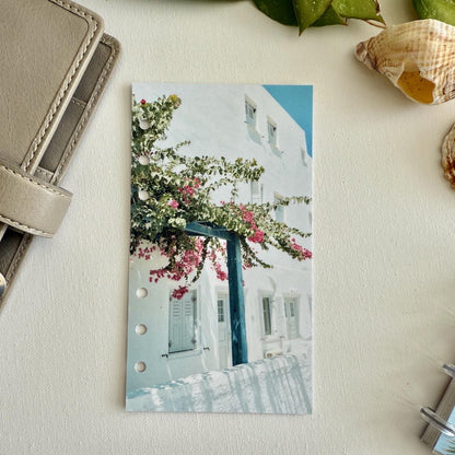 Floral Shade Summer Dashboard - Fits A5, B6, Personal Wide, Personal, A6, Pocket, Mini Ring Planners. Protective Cover.