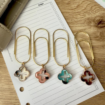 Tortoiseshell Cutout Page Marker Clip - Choose Your Colour - Luxe Planner Charm - Ring Planner Accessories & Deco - Filofax, Kikki K