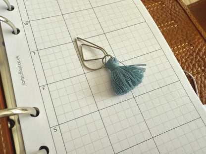 Bright Colour Tassel Clips Choose Your Colour - Functional and Decorative - Use with any Planner, Notebook or Book - Planner Accessories
