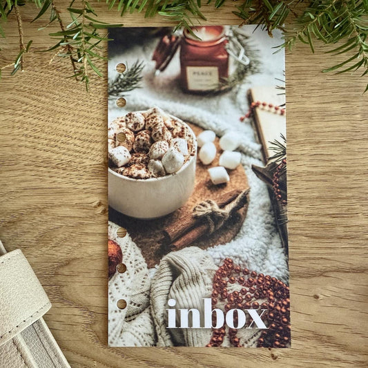 Cosy Hot Chocolate Inbox - Christmas Dashboard - Choose Your Size