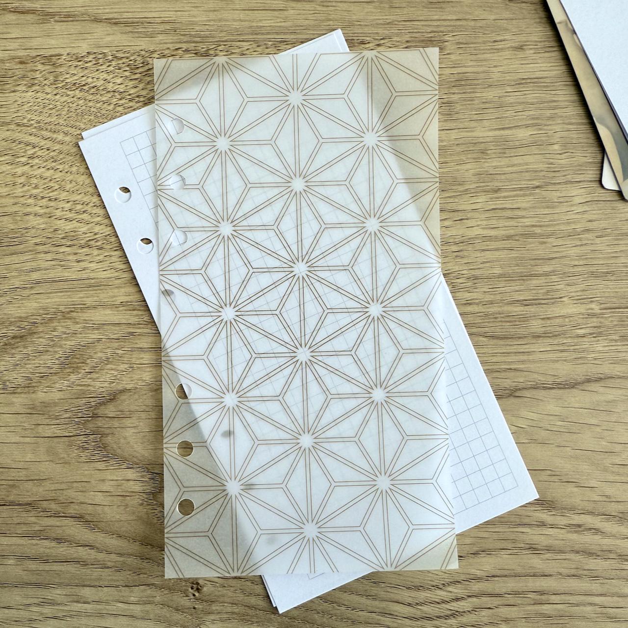 Geometric Vellum Dashboards - Set of 3 - A5, B6, Personal Wide, Personal, A6, Pocket, Mini Ring Planners. Add Deco and Layering