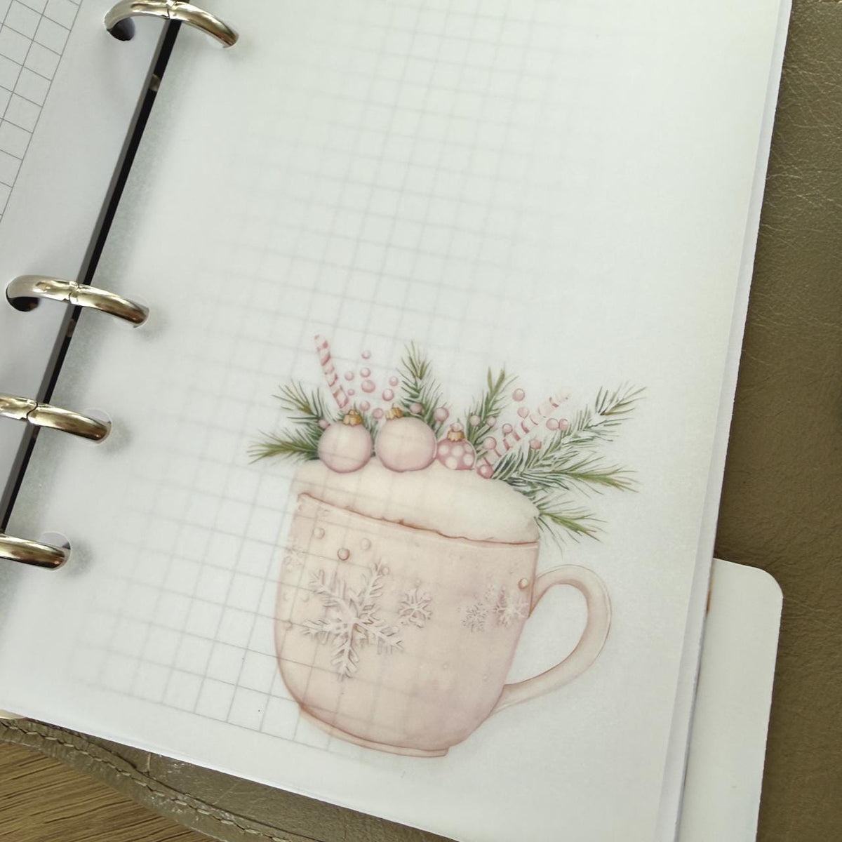 Pink Christmas Vellum Dashboards - Set of 3 - Choose Your Size