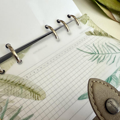 Tropical Flowers Summer Vellum Dashboards - Set of 3 - A5, B6, Personal Wide, Personal, A6, Pocket, Mini Ring Planners. Add Deco and Layering