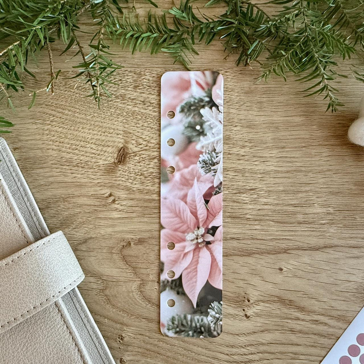 Photo Page Marker - Pink Christmas Decorations - Planner Bookmark