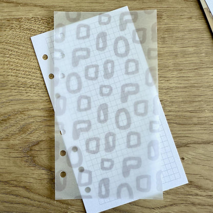 Neutral Abstract Vellum Dashboards - Set of 3 - A5, B6, Personal Wide, Personal, A6, Pocket, Mini Ring Planners. Add Deco and Layering