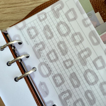 Neutral Abstract Vellum Dashboards - Set of 3 - A5, B6, Personal Wide, Personal, A6, Pocket, Mini Ring Planners. Add Deco and Layering