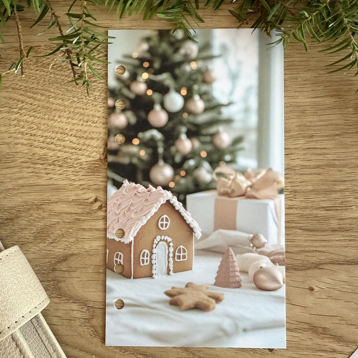 Pink Gingerbread House - Christmas Dashboard - Choose Your Size
