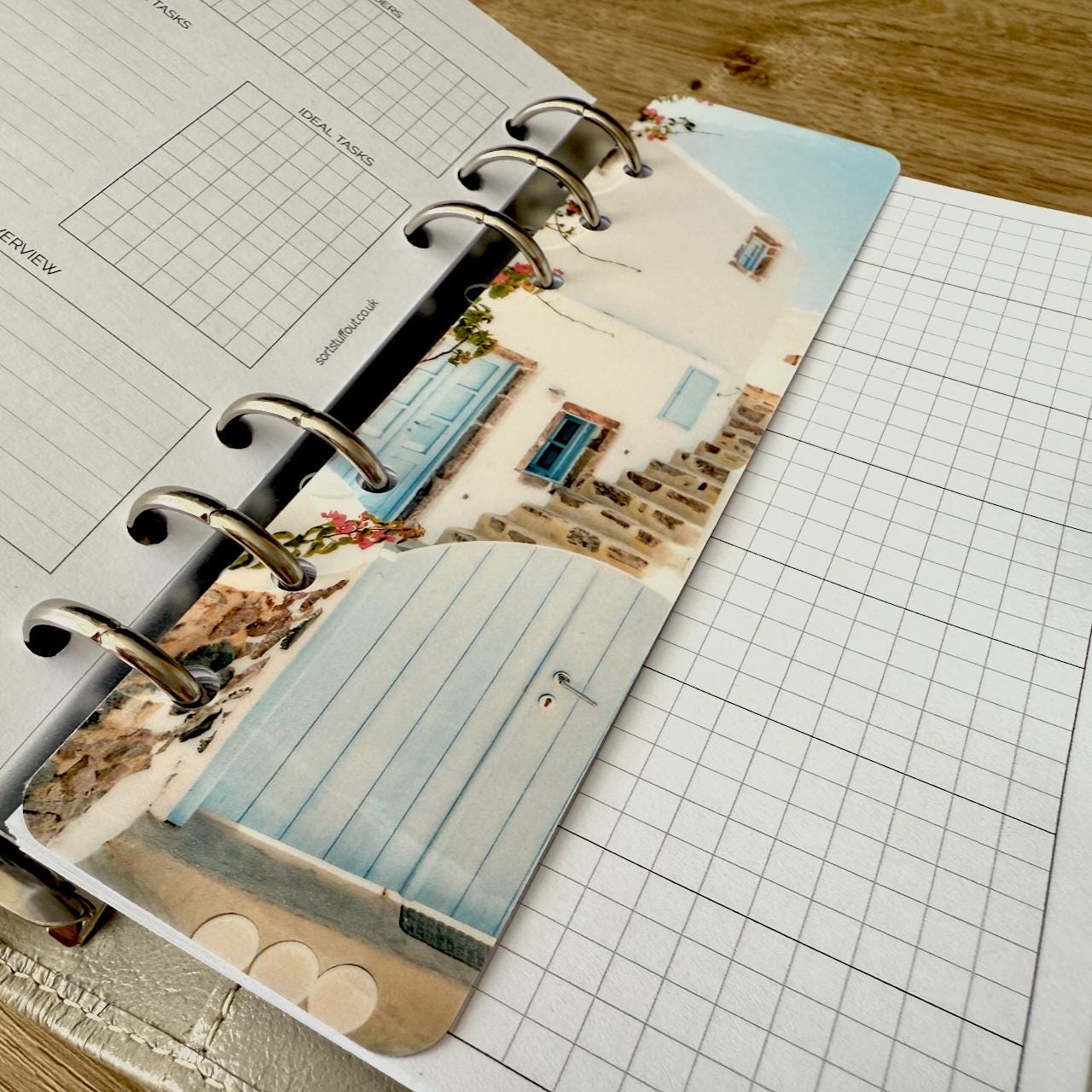 Summer Photo Page Marker - Island Apartment - Choose A5, B6, Personal Wide, Personal, A6, Pocket, Mini - Add Custom Text - Planner Bookmark