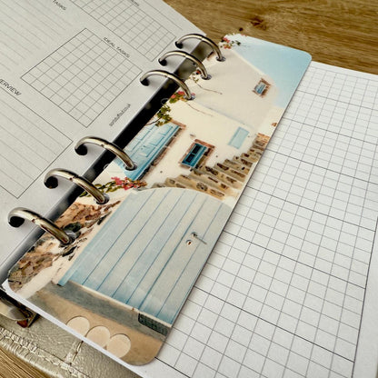 Summer Photo Page Marker - Island Apartment - Choose A5, B6, Personal Wide, Personal, A6, Pocket, Mini - Add Custom Text - Planner Bookmark