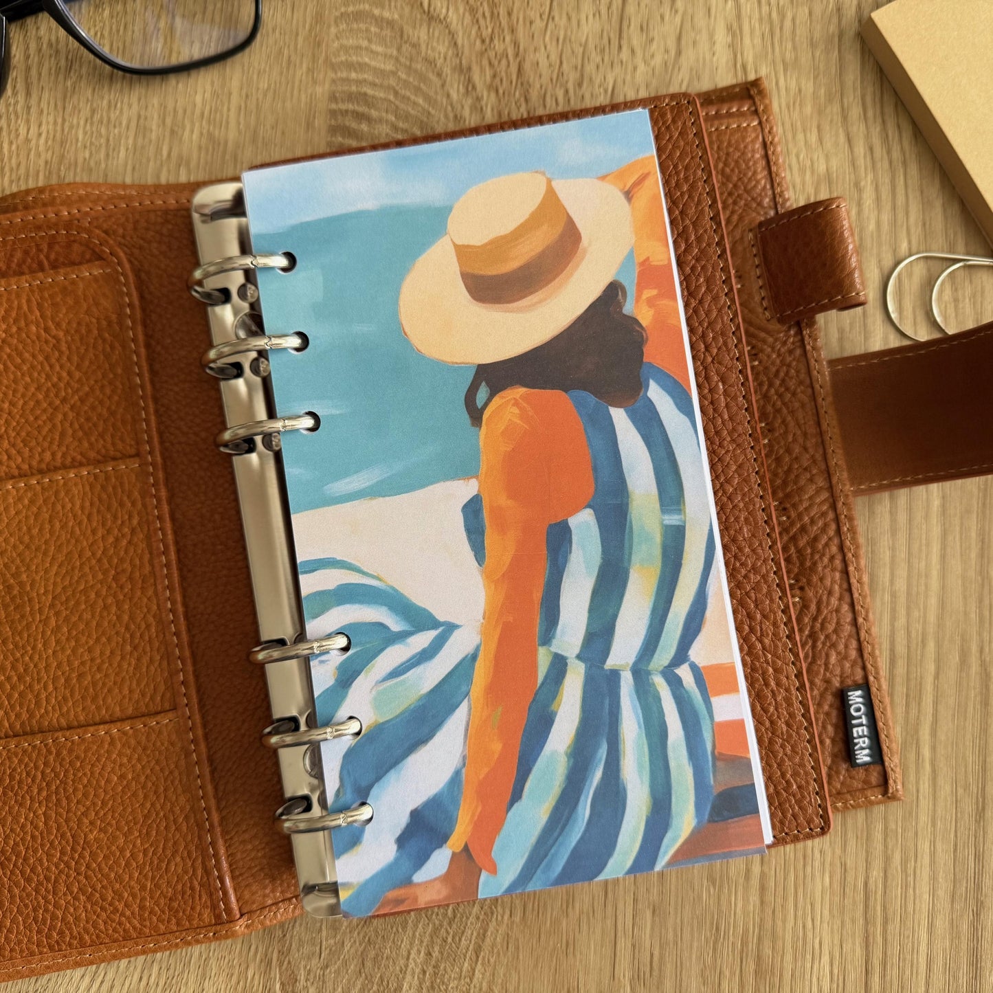 Sea Breeze Dashboard - A5, B6, Personal Wide, Personal, A6, Pocket, Pocket Plus, Mini Ring Planners. Protective Cover.