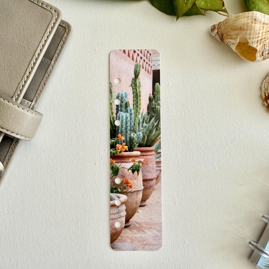 Summer Photo Page Marker - Cactus Pots - Choose A5, B6, Personal Wide, Personal, A6, Pocket, Mini - Add Custom Text - Planner Bookmark