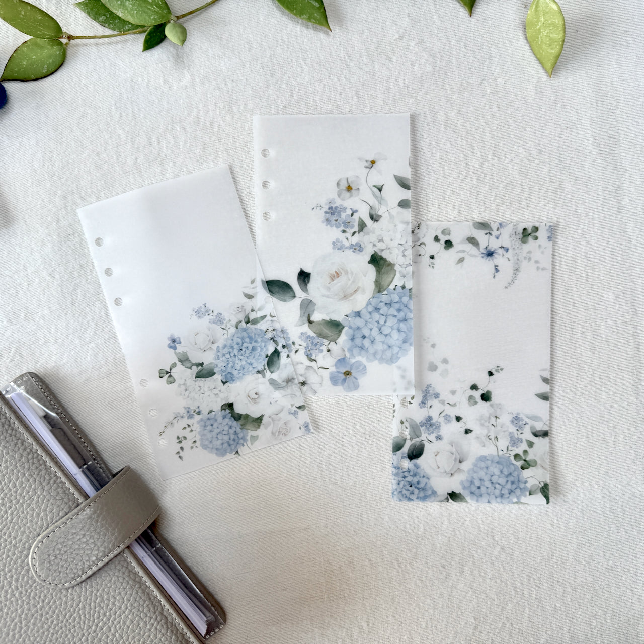 Blue Floral Spring Bundle - Saving 25% - Choose Your Size - Disc or Ring Planners