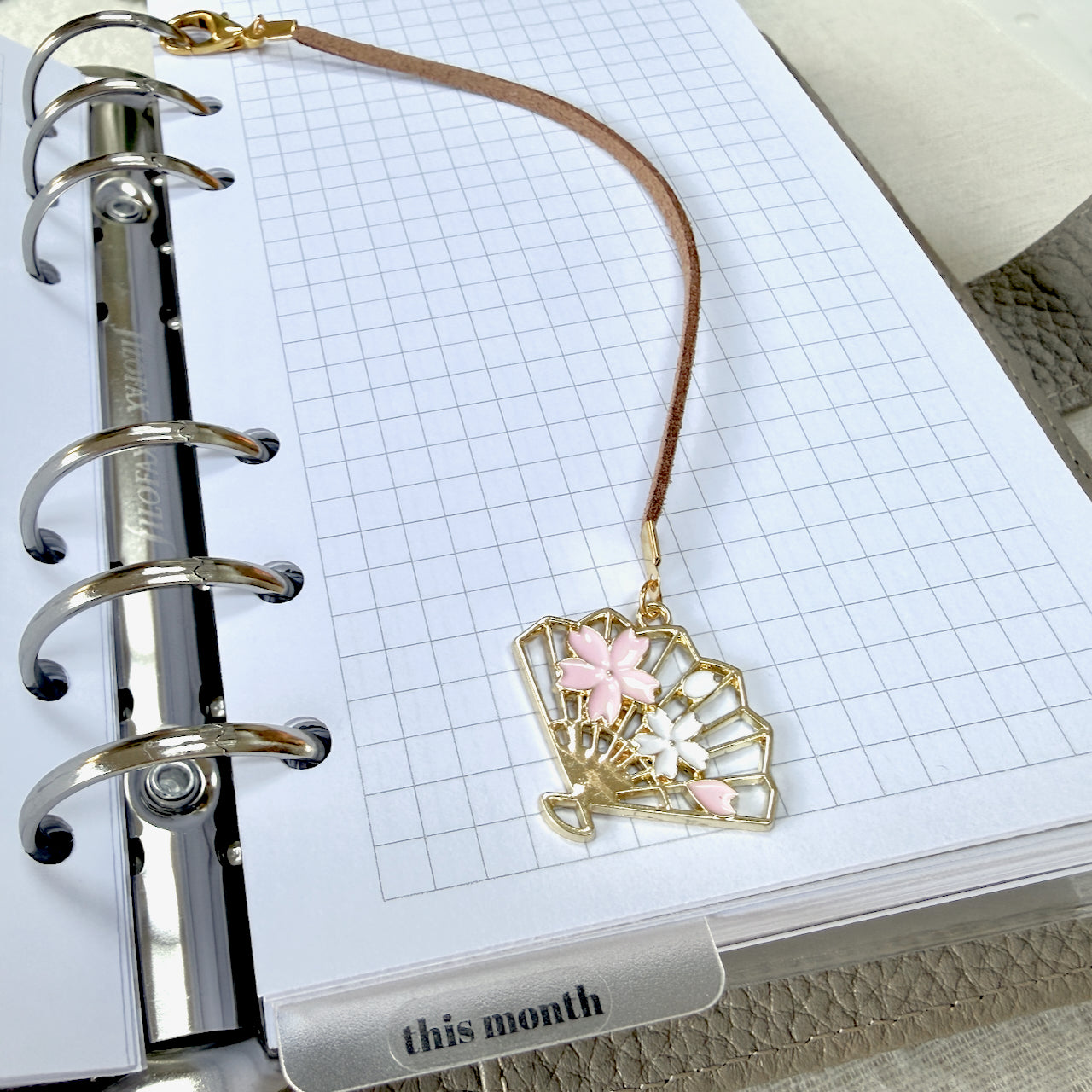 Blossom Fan Accessories - Page marker or Clip