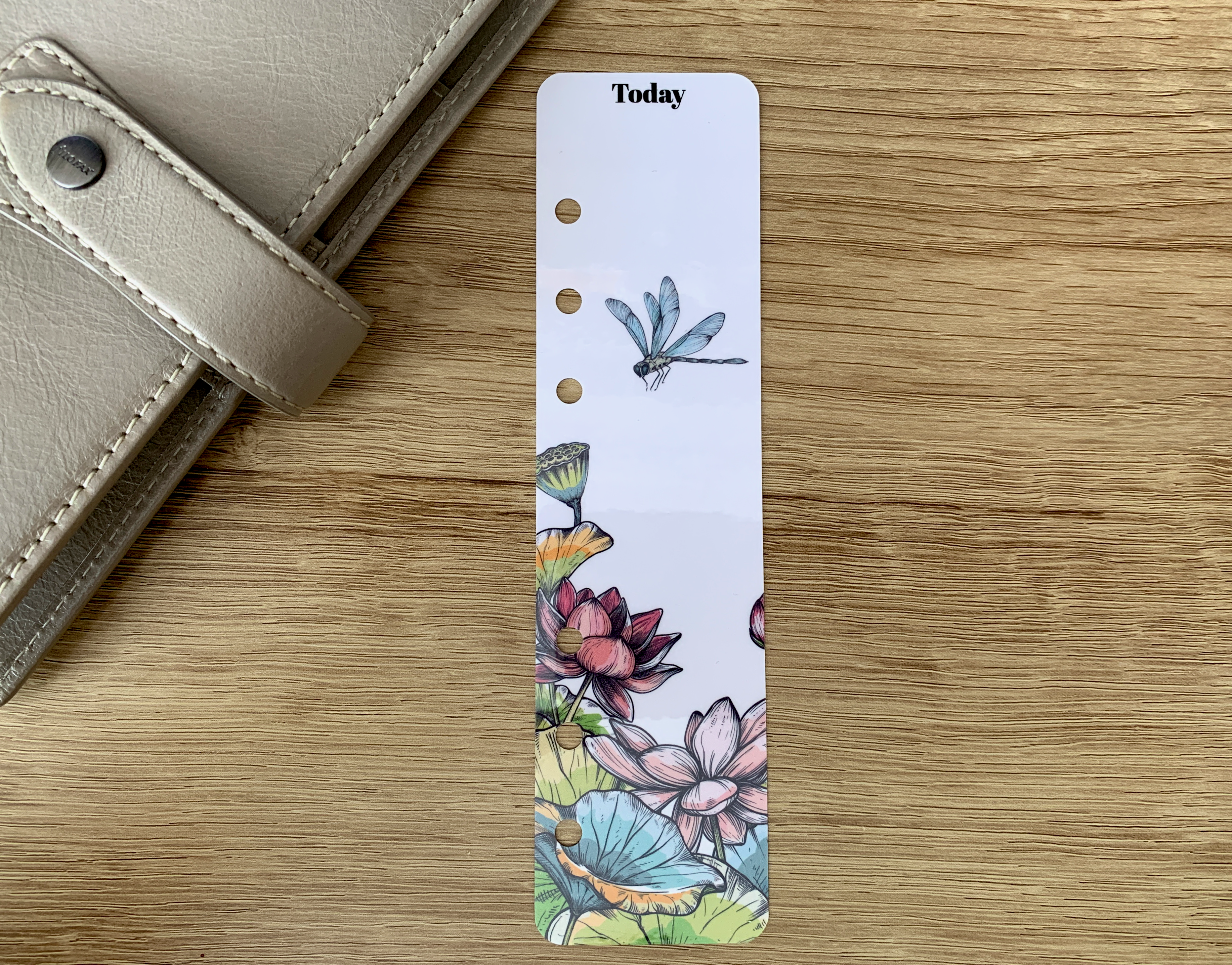 White Lotus Flower - Page Marker - Choose A5, B6, Personal Wide, Personal, A6, Pocket, Mini - Planner Bookmark