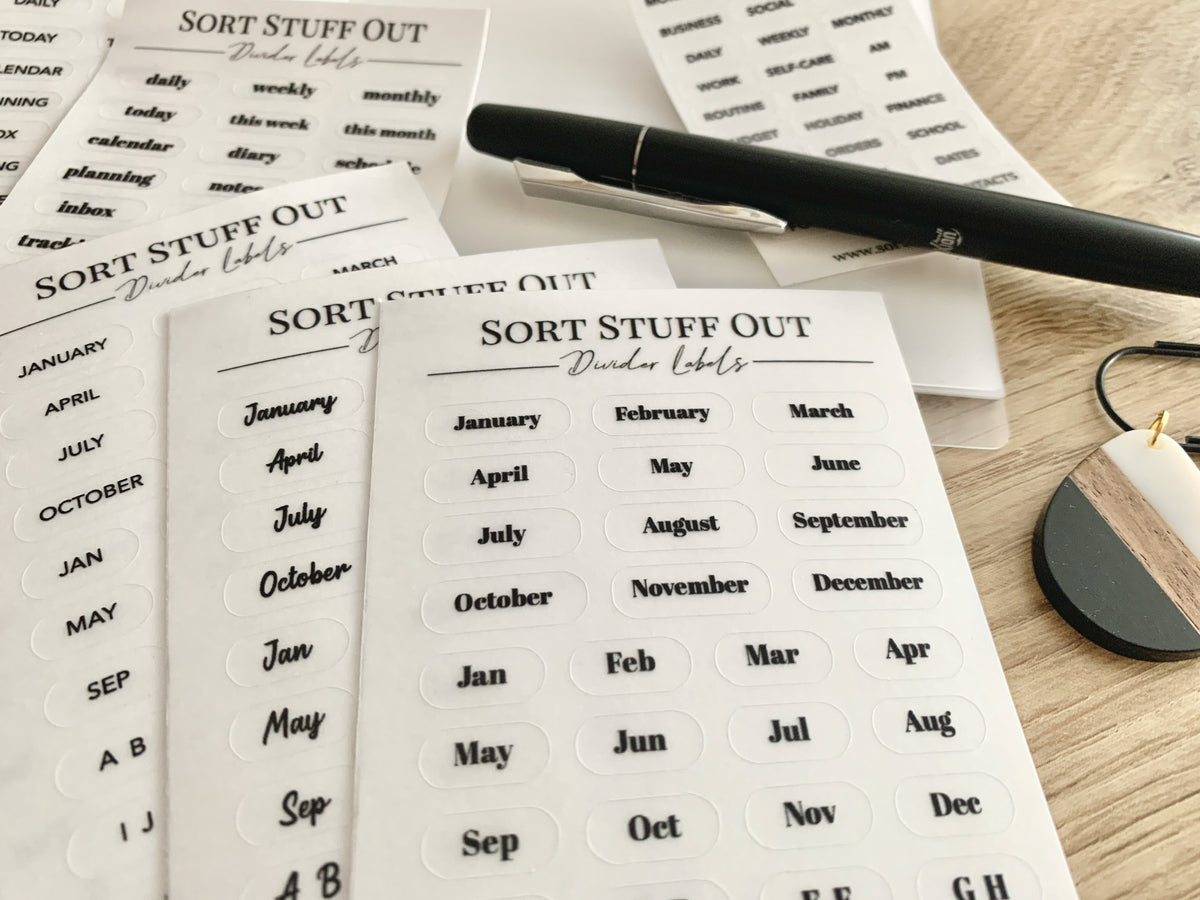 Sort Stuff Out Planner Dividers – Sort Stuff Out