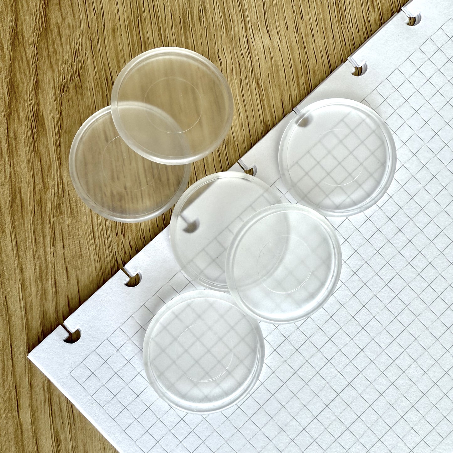 35mm Extra large clear planner discs