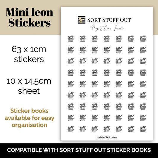 Deep Clean Icon Stickers - Option to Include Sticker Book Extras - Functional Planner Stickers