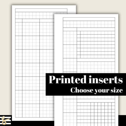 a set of three printable sheets with the words printed inserts choose your size