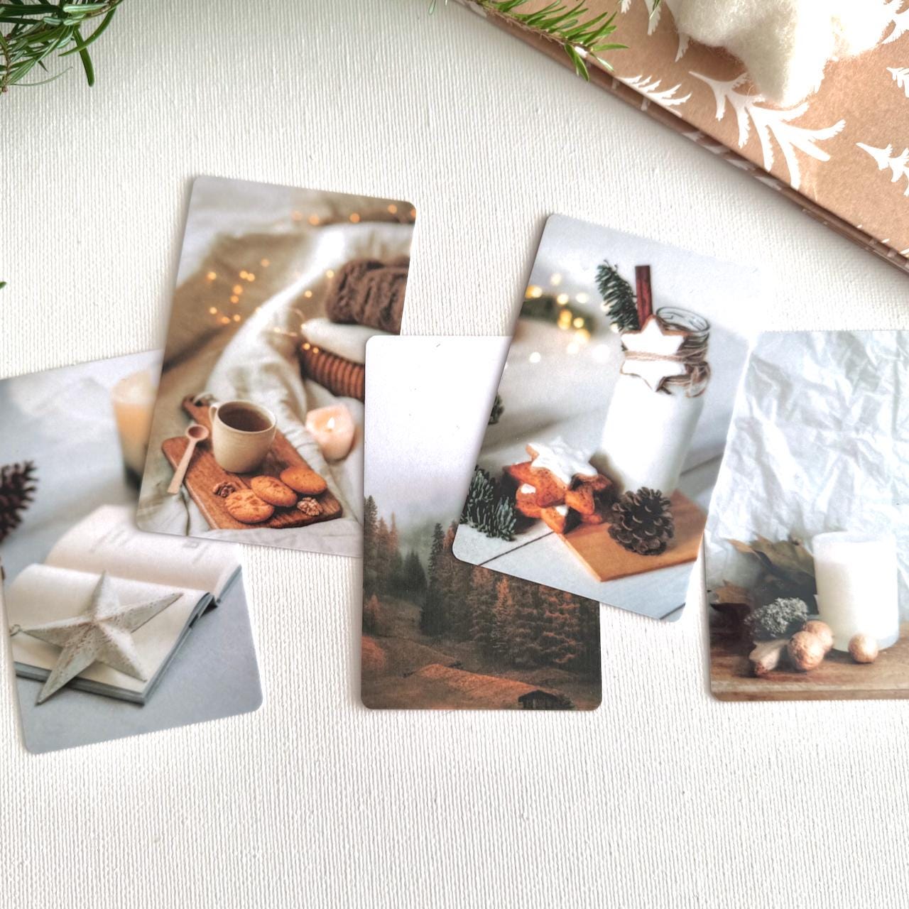 Journal Cards - Winter Neutral - Use as Bookmarks or Planner Decorations