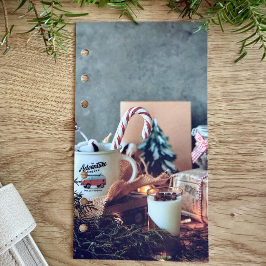 Eggnog and Candy Cane - Christmas Dashboard - Choose Your Size
