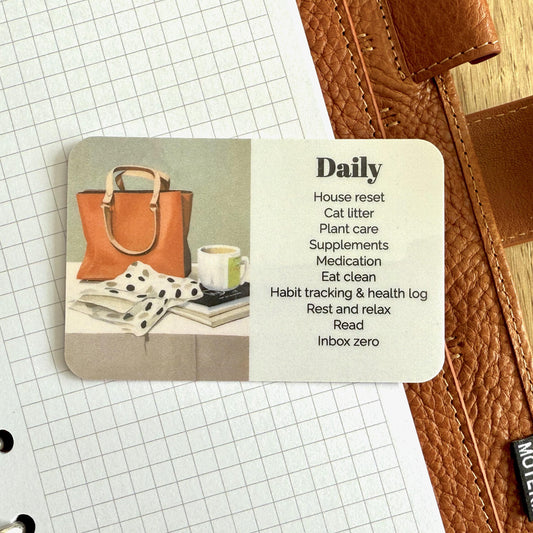 Custom Task Card - Time to Go - Personalised Task Card for Your Planner - Add Tasks, Routines, Reminders - Functional, Minimal Deco