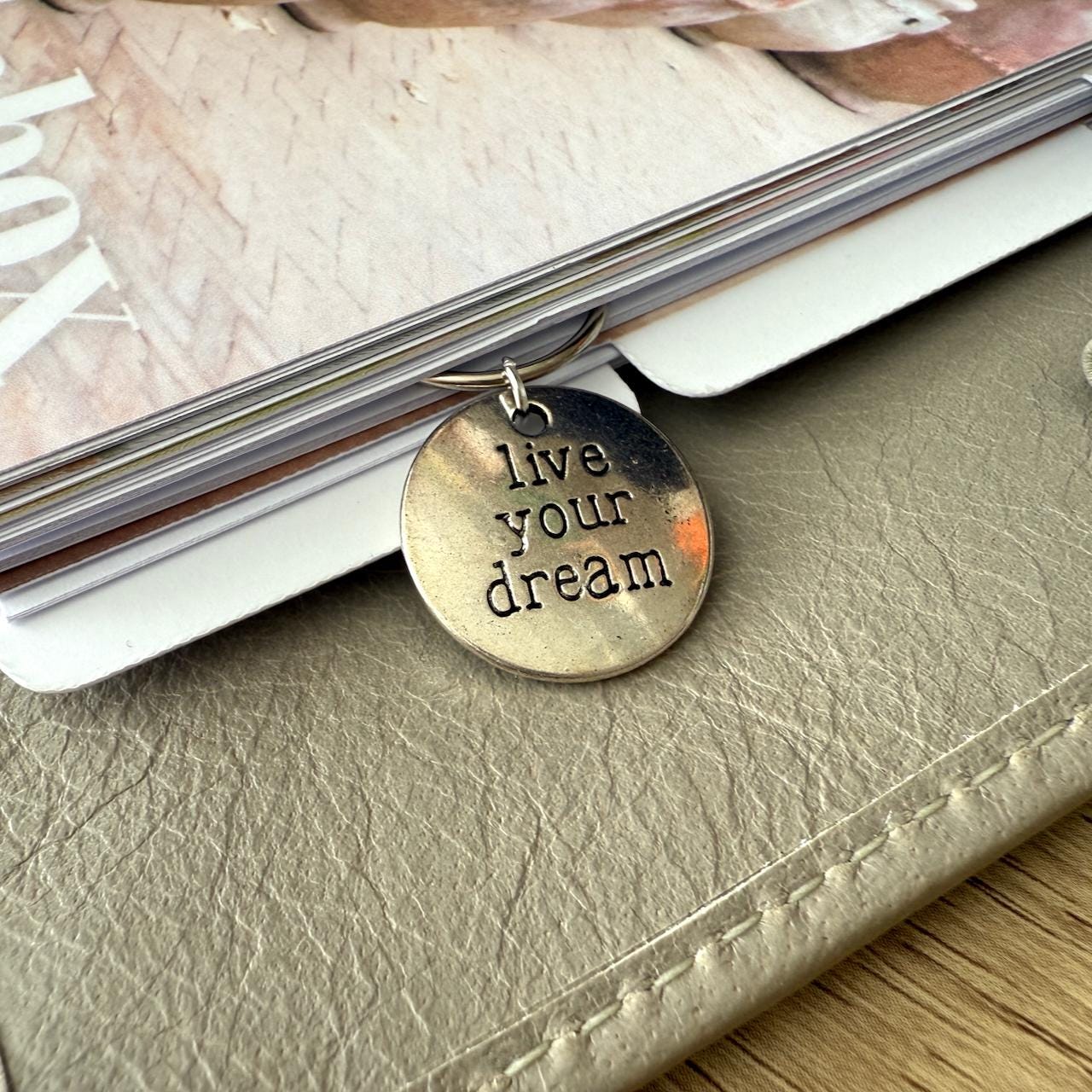 Live Your Dream Marker Clip - Luxe Planner Charm - Ring Planner Accessories & Deco - Filofax, Kikki K