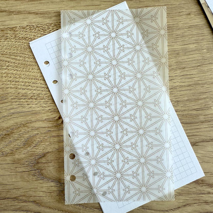 Geometric Vellum Dashboards - Set of 3 - A5, B6, Personal Wide, Personal, A6, Pocket, Mini Ring Planners. Add Deco and Layering