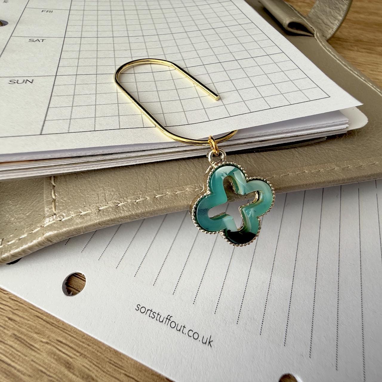Tortoiseshell Cutout Page Marker Clip - Choose Your Colour - Luxe Planner Charm - Ring Planner Accessories & Deco - Filofax, Kikki K