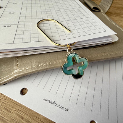 Tortoiseshell Cutout Page Marker Clip - Choose Your Colour - Luxe Planner Charm - Ring Planner Accessories & Deco - Filofax, Kikki K