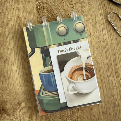 Time for Espresso Sticker Book Front & Back Covers - With or Without Discs and Protective Clear Covers - Create Your Sticker System