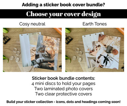 NEW Just Green Mini Flag Stickers - Option to Include Sticker Book Extras - Functional Planner Stickers