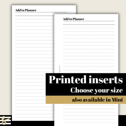 three lined notebooks with the words printed inserts choose your size also available in