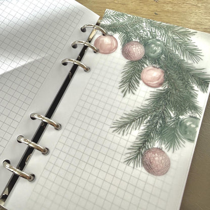 Pink Christmas Vellum Dashboards - Set of 3 - Choose Your Size