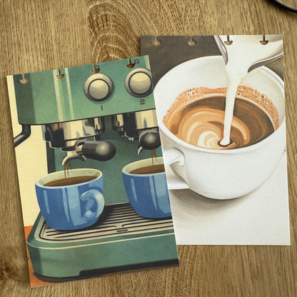 Time for Espresso Sticker Book Front & Back Covers - With or Without Discs and Protective Clear Covers - Create Your Sticker System