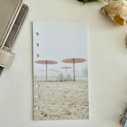 Beach Time Summer Dashboard - Fits A5, B6, Personal Wide, Personal, A6, Pocket, Mini Ring Planners. Protective Cover.