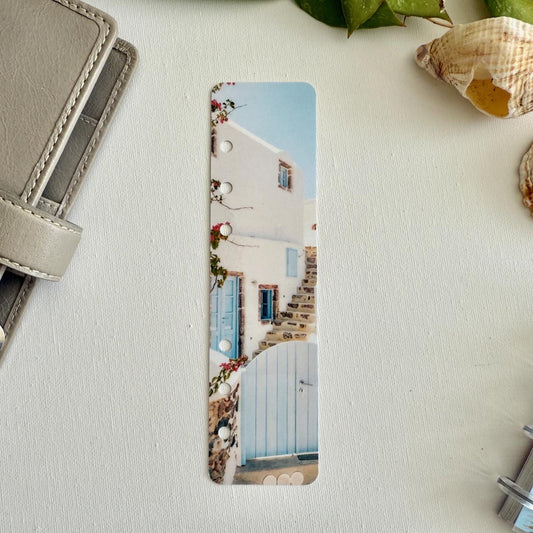 Summer Photo Page Marker - Island Apartment - Choose A5, B6, Personal Wide, Personal, A6, Pocket, Mini - Add Custom Text - Planner Bookmark