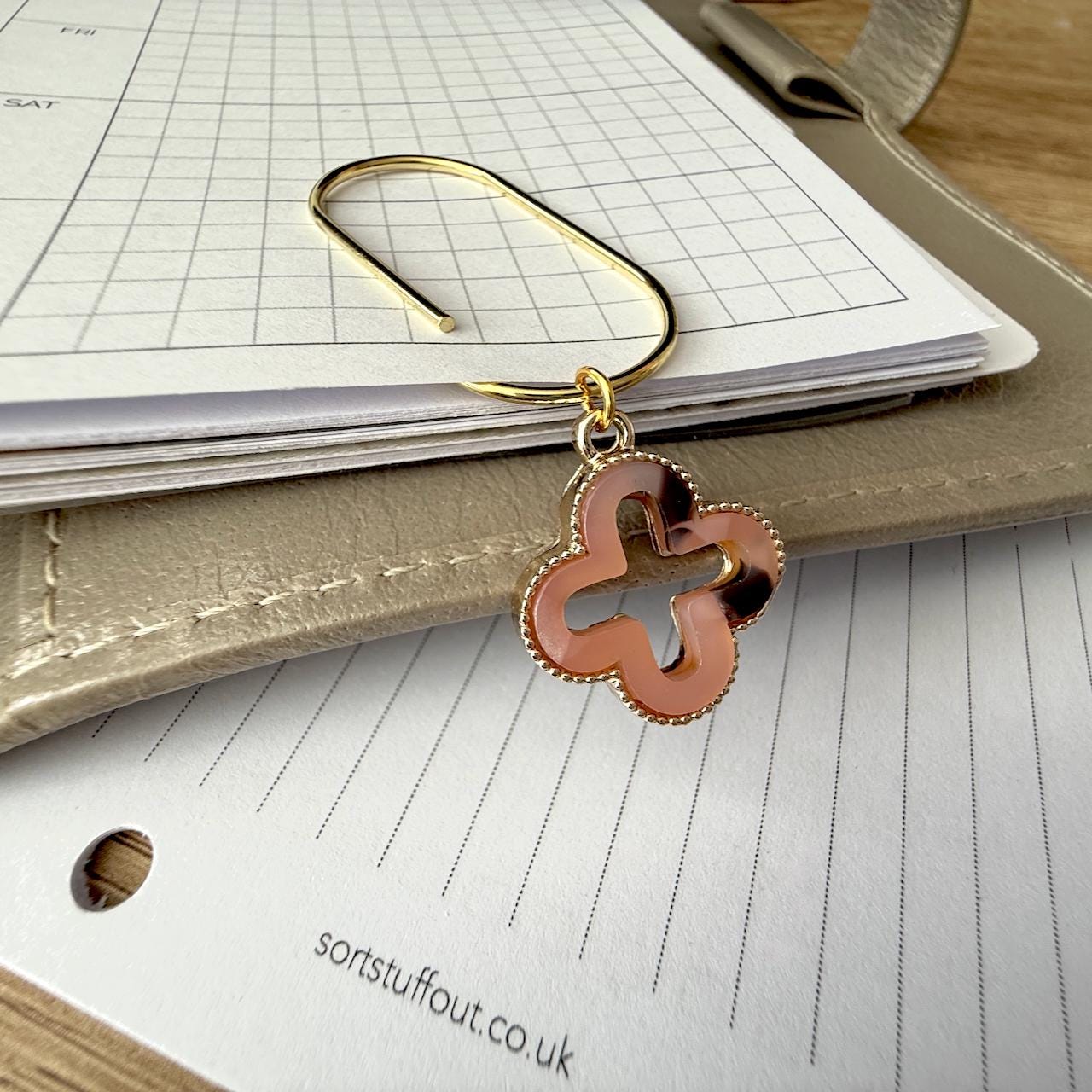 Tortoiseshell Cutout Page Marker Clip - Choose Your Colour - Luxe Planner Charm - Ring Planner Accessories & Deco - Filofax, Kikki K