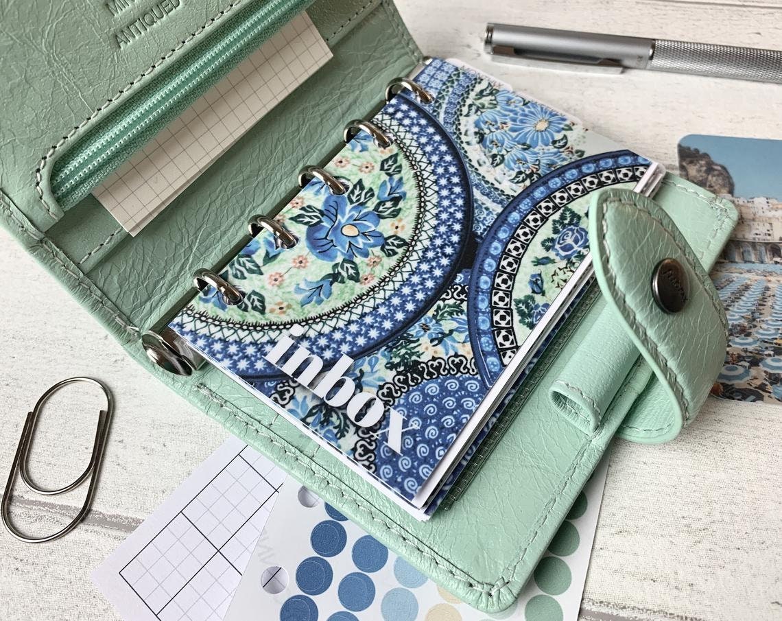 Blue Ceramic Inbox - summer Dashboard