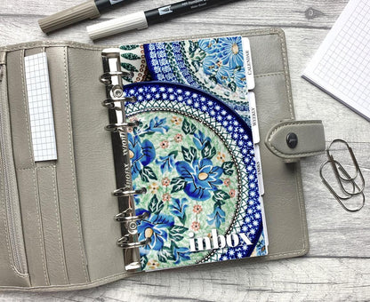 Blue Ceramic Inbox - summer Dashboard