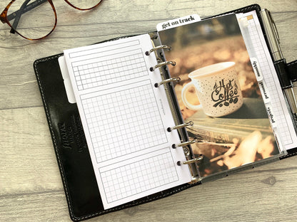 Personal Size Detailed Weekly Grid Foldout - Printed Planner Inserts