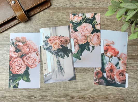 Pink Floral Planner Dividers