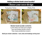 Load image into Gallery viewer, NEW Eggshell &amp; Teal Mini Dot Stickers - Option to Include Sticker Book Extras - Functional Planner Stickers
